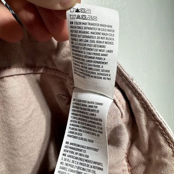 American Eagle Carpenter Pant Light Pink Jeans Painter Mens sz 33x30 Women sz 16 - Picture 11 of 16